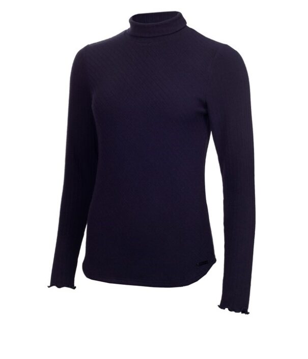 Green Lamb MacKenzie Ribbed Polo Neck - AG24045 Navy - Image 7