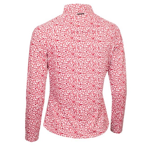 Green Lamb Mae Printed Zip Neck Top - AG24046 Blush Pebble - Image 4