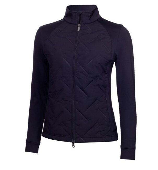 Green Lamb Marcella Hybrid Jacket - AG24055 Navy - Image 3