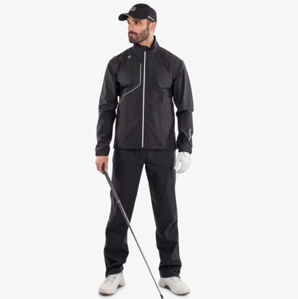 Men’s Galvin Green Ames Waterproof Jacket - Black White - Image 4