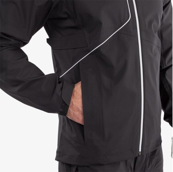 Men’s Galvin Green Ames Waterproof Jacket - Black White - Image 5