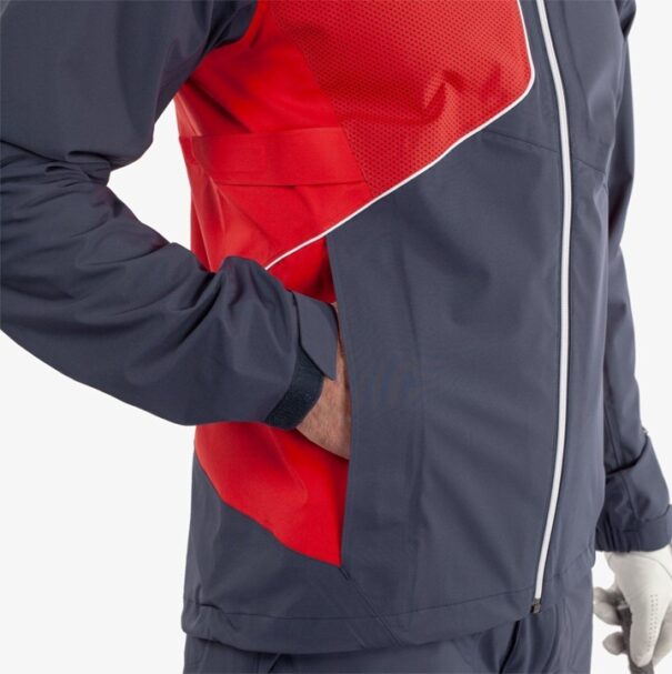 Men’s Galvin Green Ames Waterproof Jacket - Navy Red - Image 6