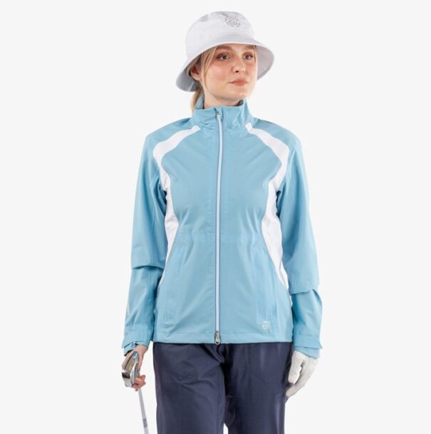 Ladies Galvin Green Amy Waterproof Jacket - Alaskan Blue White