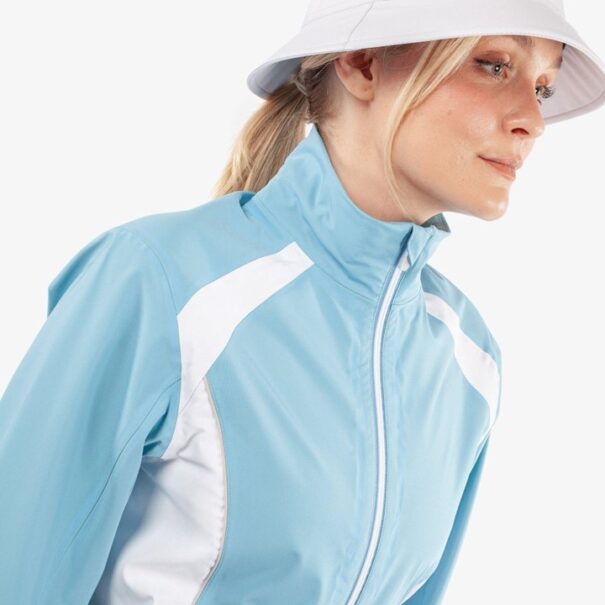 Ladies Galvin Green Amy Waterproof Jacket - Alaskan Blue White - Image 5