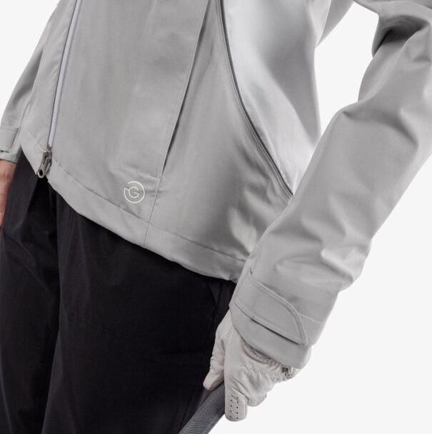 Ladies Galvin Green Amy Waterproof Jacket - Cool Grey White - Image 6