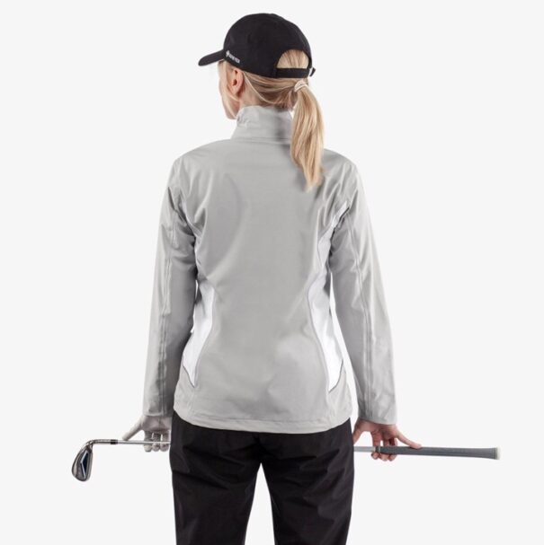Ladies Galvin Green Amy Waterproof Jacket - Cool Grey White - Image 7