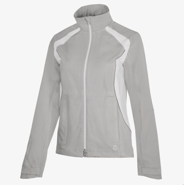 Ladies Galvin Green Amy Waterproof Jacket - Cool Grey White - Image 10