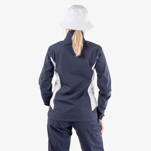 Ladies Galvin Green Amy Waterproof Jacket - Navy White - Image 6