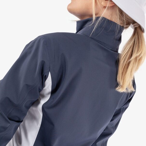 Ladies Galvin Green Amy Waterproof Jacket - Navy White - Image 7