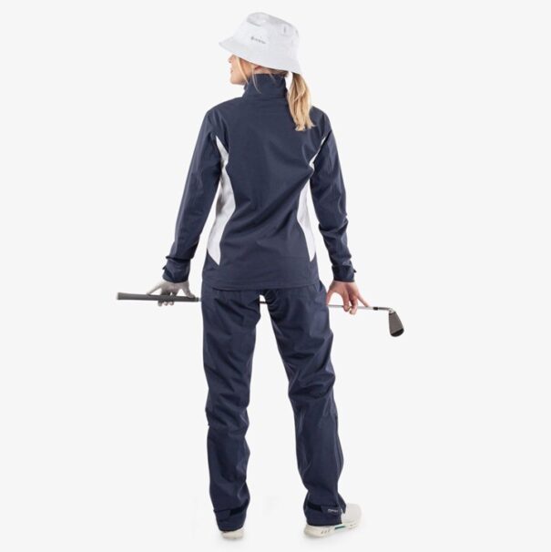 Ladies Galvin Green Amy Waterproof Jacket - Navy White - Image 8