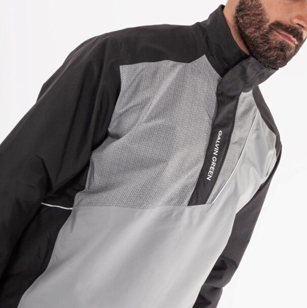 Men’s Galvin Green Axley Waterproof Jacket - Black Sharkskin - Image 5