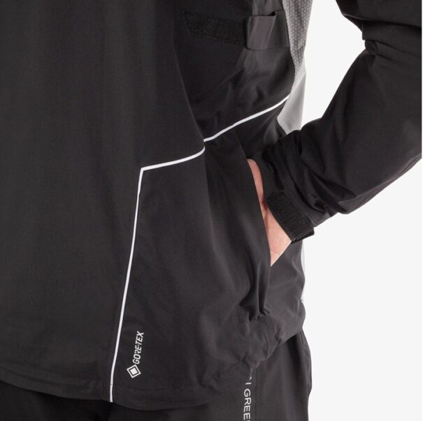 Men’s Galvin Green Axley Waterproof Jacket - Black Sharkskin - Image 9