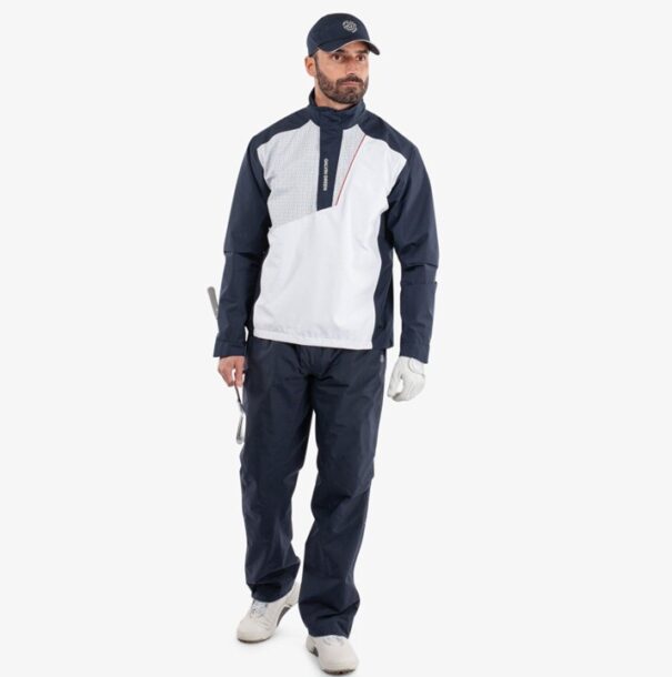 Men’s Galvin Green Axley Waterproof Jacket - Navy Red White - Image 4