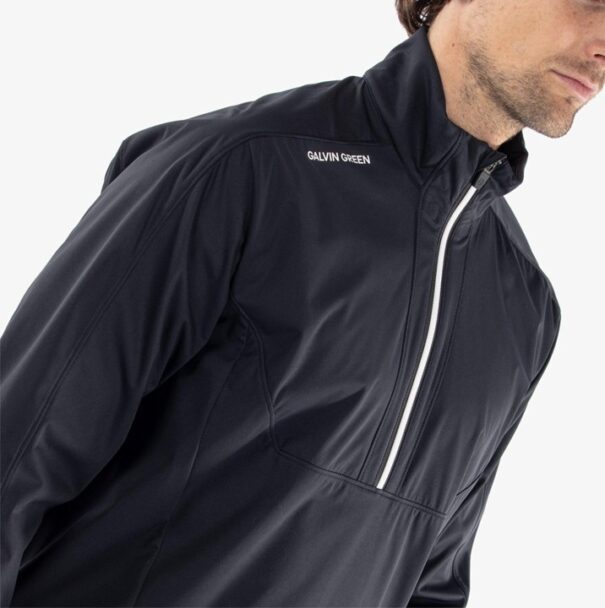 Men’s Galvin Green Ames Windproof Water Repellant Jacket - Black White - Image 5