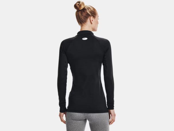 Ladies Under Armour Mockneck - 1368702 001 Black - Image 3