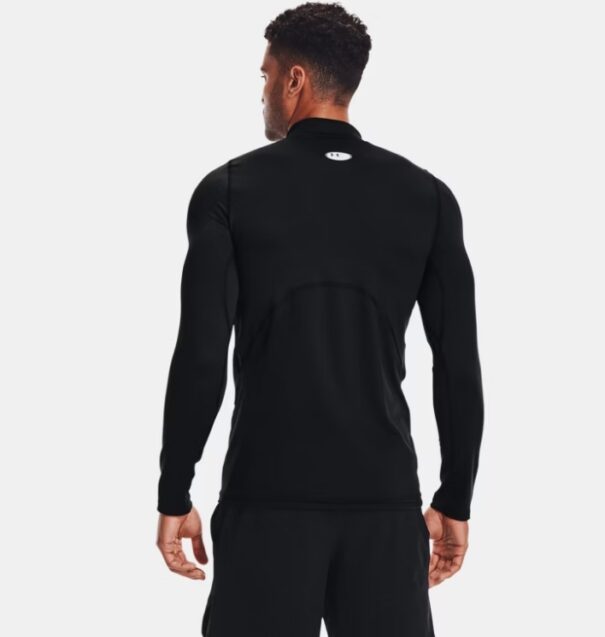 Men's Under Armour CG Fitted Mock - 1366066-001 Black White - Image 4
