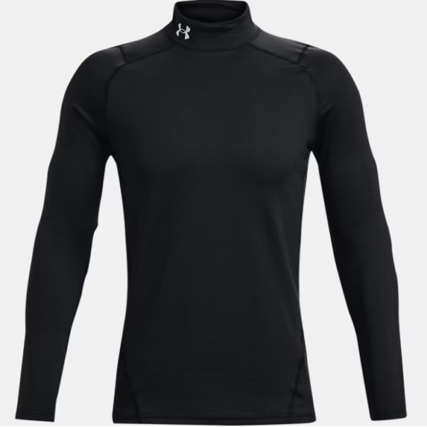 Men's Under Armour CG Fitted Mock - 1366066-001 Black White - Image 5