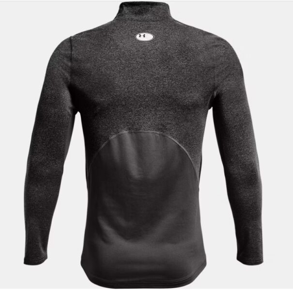 Men's Under Armour CG Fitted Mock - 1366066-020 Charcoal Light Heather Black - Image 4