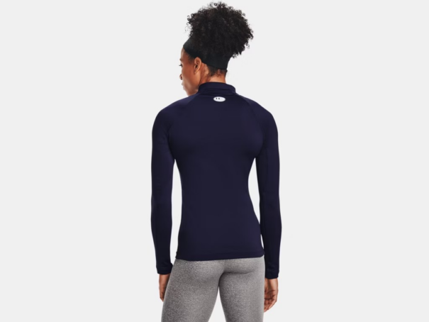 Ladies Under Armour Mockneck - 1368702 410 Midnight Navy - Image 3