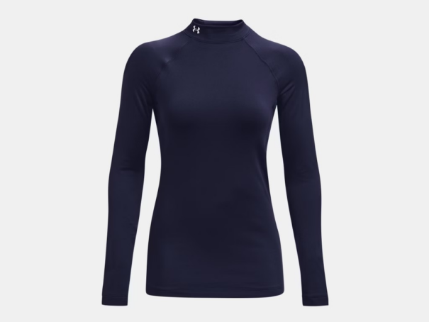 Ladies Under Armour Mockneck - 1368702 410 Midnight Navy - Image 4