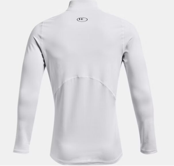Men's Under Armour CG Fitted Mock - 1366066-100 White Black - Image 4