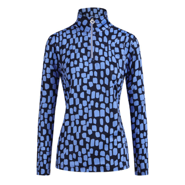 Ladies JRB 1/4 Zip Midlayer - Cornflower Print