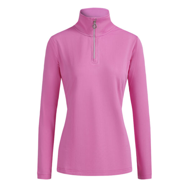 Ladies JRB 1/4 Zip Midlayer - Plain Fuchsia