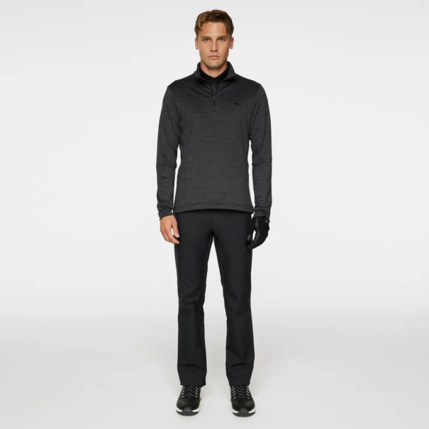 Men’s J. Lindeberg Destry Mid Layer - Black Melange - Image 4
