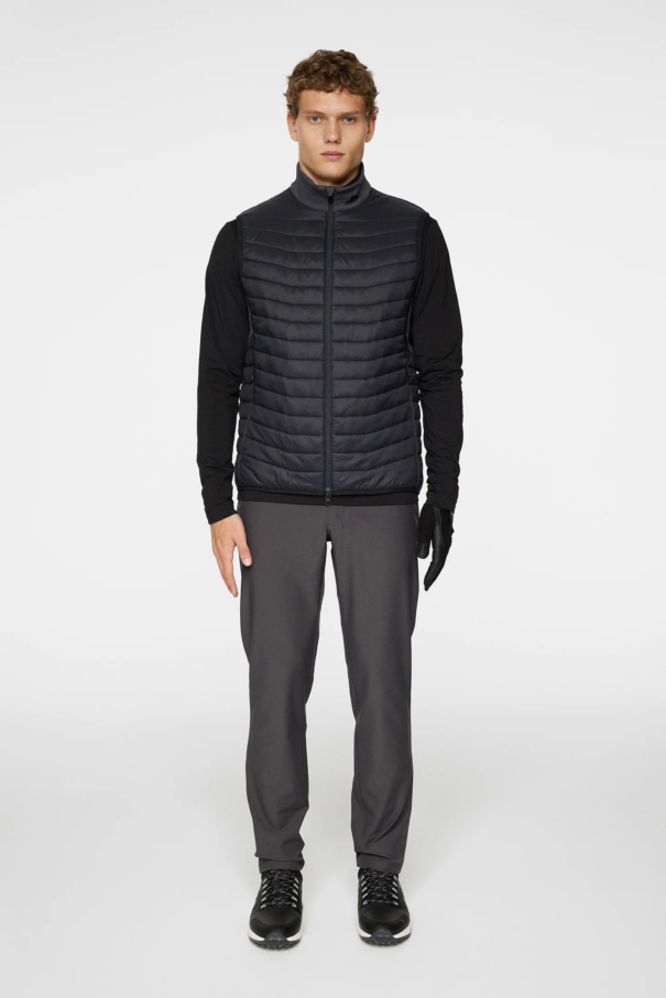 Men’s J. Lindeberg Holden Quilt Hybrid Vest - Asphalt - Image 5