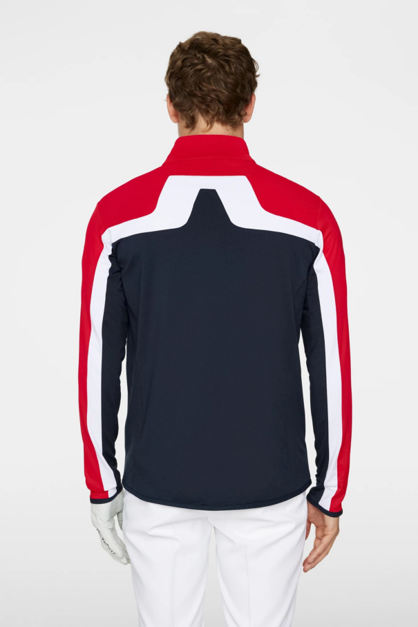 Men’s J. Lindeberg Jarvis Mid Layer - Barbados Cherry - Image 4