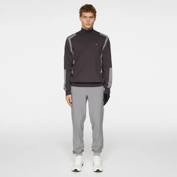Men’s J. Lindeberg Kendrick Knitted Zip Sweater - Asphalt - Image 7