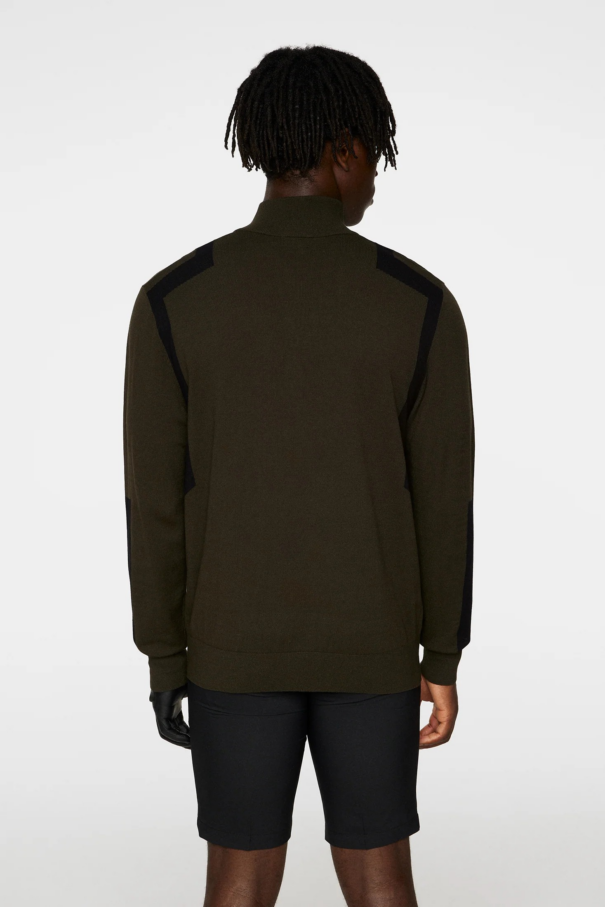 Men’s J. Lindeberg Kendrick Knitted Zip Sweater - Forest Green - Image 4