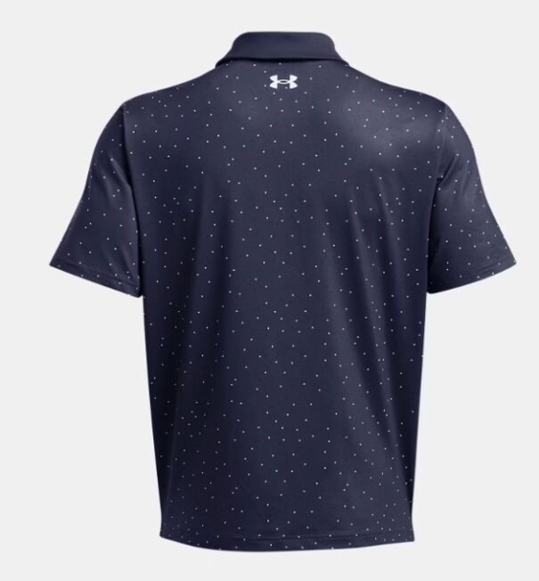 Men's Under Armour T2G Printed Polo Heritage - 1383715-412 Midnight Navy Halo Gray - Image 5
