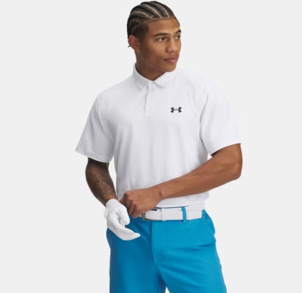 Men's Under Armour T2G Pique Polo - 1390123-100 White