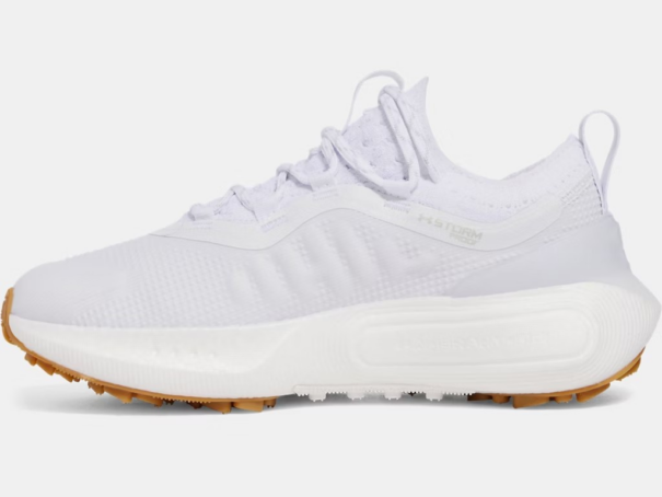 Ladies Under Armour W Phantom Fore Golf Shoes - 3028244-100 White Halo Gray - Image 3