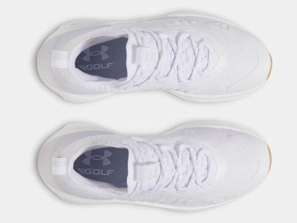 Ladies Under Armour W Phantom Fore Golf Shoes - 3028244-100 White Halo Gray - Image 4