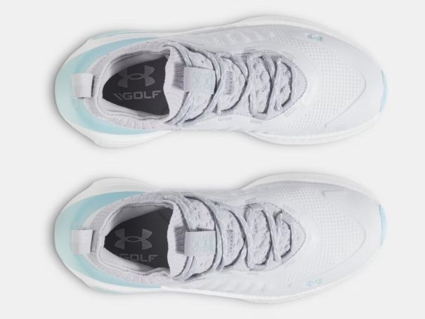 Ladies Under Armour W Phantom Fore Golf Shoes - 3028244-101 Distant Gray Stream Gray - Image 4
