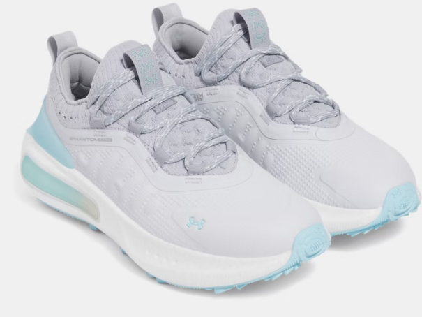 Ladies Under Armour W Phantom Fore Golf Shoes - 3028244-101 Distant Gray Stream Gray - Image 5