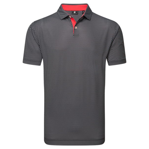 Men's FootJoy Irongate Print Lisle - 34034 Black with White