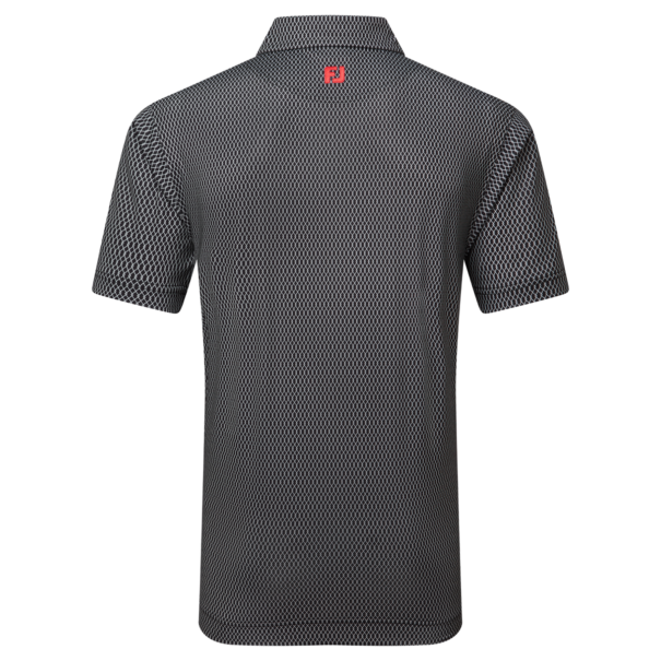Men's FootJoy Irongate Print Lisle - 34034 Black with White - Image 3