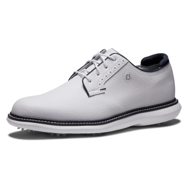 Men's FootJoy Blucher Traditions - 57938 White Navy - Image 8
