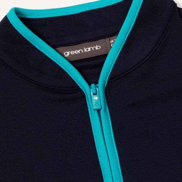 Green Lamb Odette Scalloped Sleeveless Polo - SG25071 Navy - Image 5