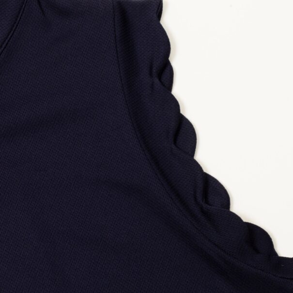 Green Lamb Odette Scalloped Sleeveless Polo - SG25071 Navy - Image 7