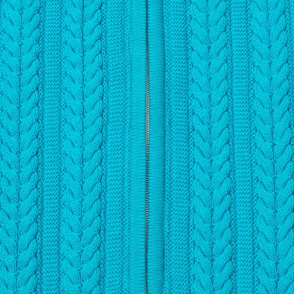 Green Lamb Olena Cable Cardigan - SG25078 Peacock Blue - Image 7