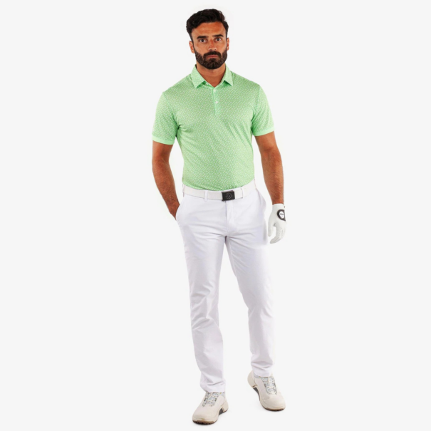 Men’s Galvin Green Manuel Breathable Shirt - Fresh Green White - Image 3