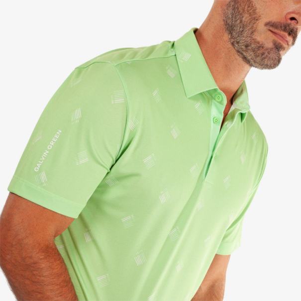 Men’s Galvin Green Memo Breathable Shirt - Fresh Green - Image 5