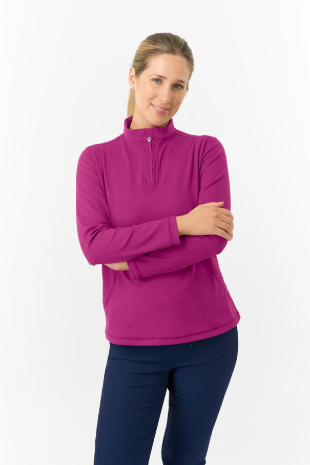 Ladies Pure Iris Super Soft Quarter Zip - PG-58007-841
