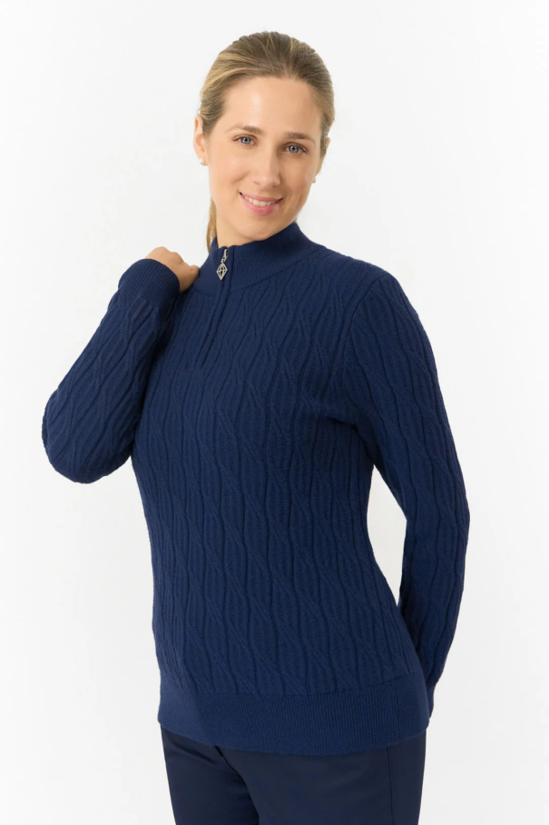 Ladies Pure Margot Quarter Zip Lined Sweater - PG-58506-50