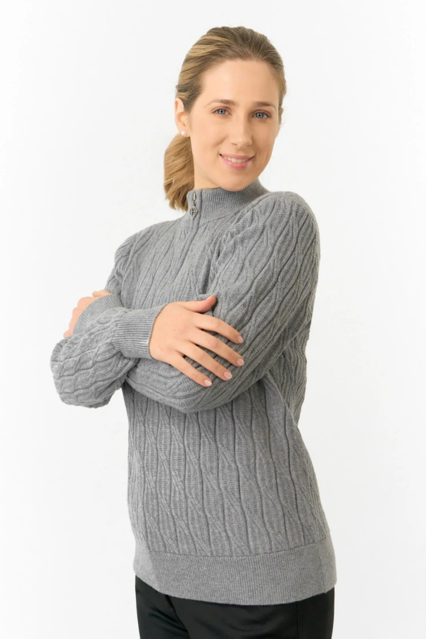 Ladies Pure Margot Quarter Zip Lined Sweater - PG-58506-721