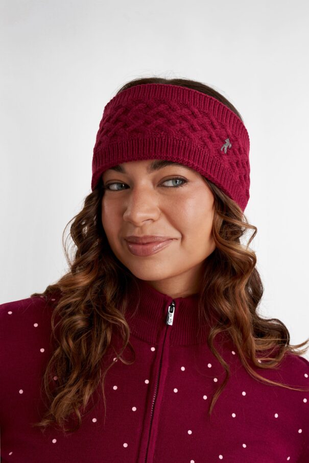 Green Lamb Kensington Fleece Lined Headband - AG23999 Deep Beet